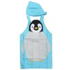 Kids Apron, M, Hello Penguin, Blue, BL with Triangle Strap,