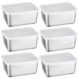 AIMALL Stainless Steel Fresh-Keeping Box Set - Airtight Food Storage Containers with Sealed Lids, Ideal for Fruits & Vegetables