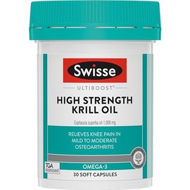 Swisse UB High Strength Deep Sea Krill Oil - rich in Omega-3 to Support Heart, Brain and Eye Health - 1000Mg 30 Capsules