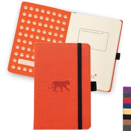 Dingbats* - Wildlife Plain Pocket Notebook A6 - PU Leather Hardcover Journal - Ideal for Work, Travel - Pocket, Elastic Closure, Pen Holder, Bookmark