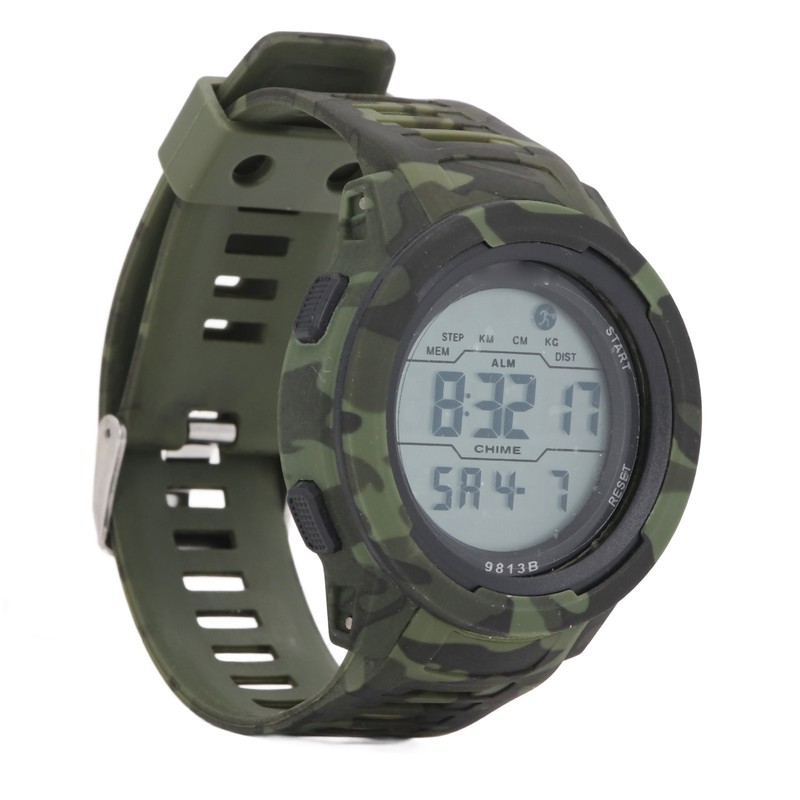 Men Digital Sports Watch 50m Waterproof Watch with LED Backlight
