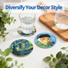 FUYAHA 6PCS Meme Funny Cat Coasters Absorbent Coaster for Desk