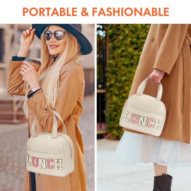 DIRGEE Lunch Bag for Women Insulated For Men PU leather
