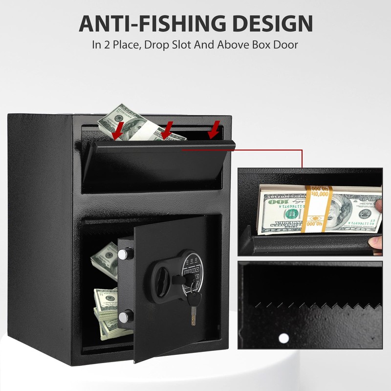 Depository Safe Digital Depository Safe Box, Electronic Steel Safe with