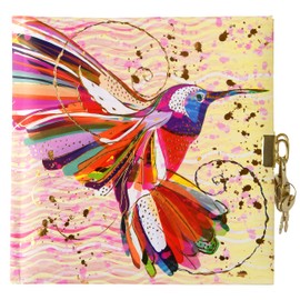 goldbuch 44273 Diary Flower Hummingbird in Turnowsky Design, Children's Diary with Lock and Key, Secret Notebook with 96 White Pages, Secret Diary with Bird, Approx. 16.5 x 16.5 x 1.5 cm, Beige