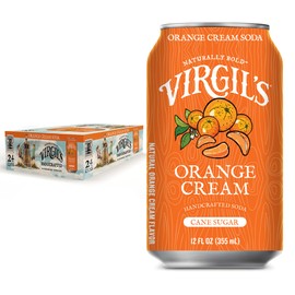 Virgil's Handcrafted Orange Cream Soda - Zesty Bold Flavor - 12oz Cans, 24 Pack