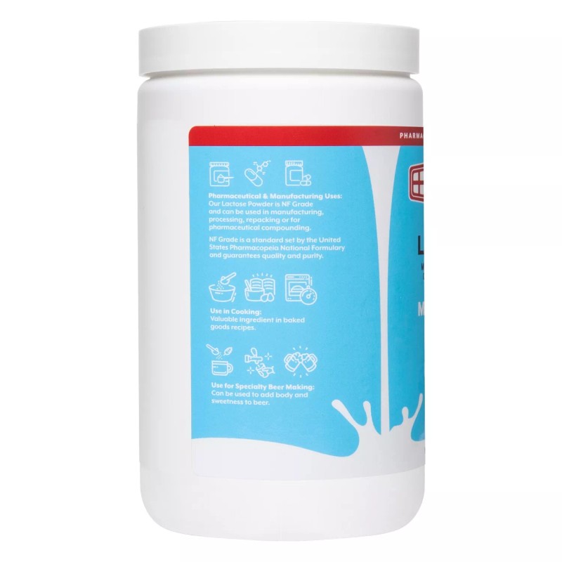 De La Cruz® Pure Lactose Monohydrate Powder NF 24 OZ