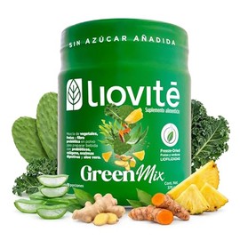 Green Mix  Suplemento En Polvo Con Frutas Y Verduras Liofilizadas  Fibra Prebiótica  Probióticos  Colágeno Hidrolizado  Enzimas Digestivas  Sin...    