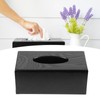 Black Wooden Tissue Box Napkin Case Elegant Style Tissue Holder