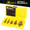 KAKILFOB Four Spiral Flute Step Drill Bit Set, 5 Pieces