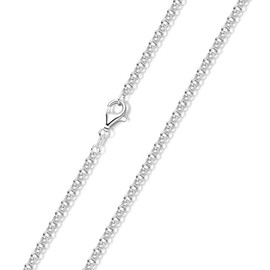 Materia Twin Anchor Chain 925 Silver – 45 50 60 70 inches # K31 Ladies/Gents 2.3 mm Chain Necklace