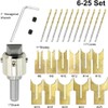 SOCOJE 24PCS Wooden Bead Maker Beads Drill Bit, 6-25mm Ball