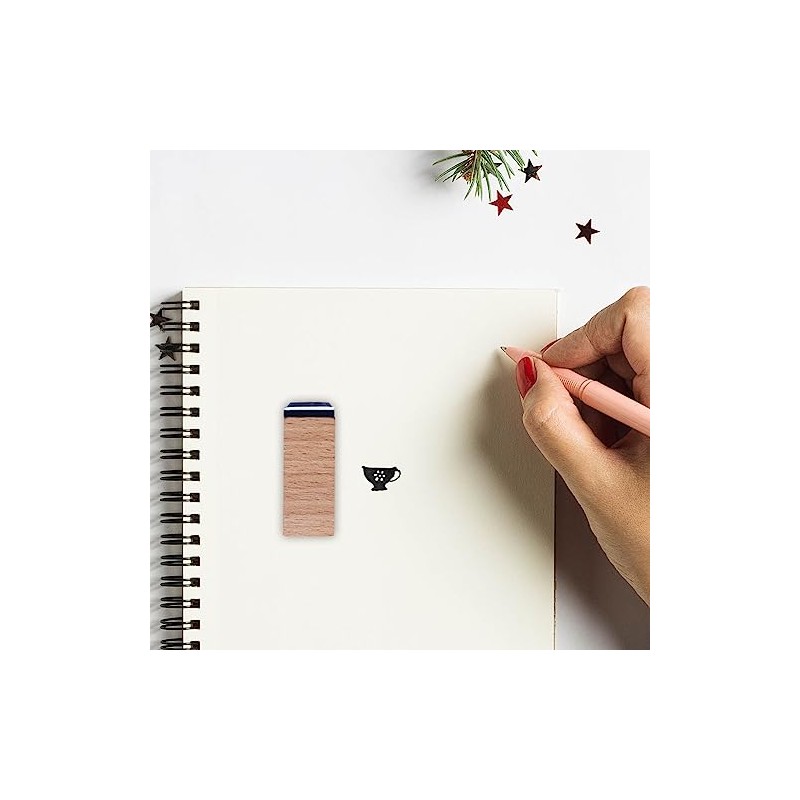 Teapot Rubber Stamp, 3/5 Inch Small Mini Tea Stamp for