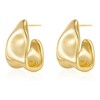 StyleJella Chunky Gold Earrings for Women - 14K Gold/Silver Plated