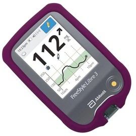 No-slip Silicone Case for Freestyle Libre 3 Freestyle Libre 2 (Purple)