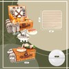 Wicker Picnic Basket Set for 4 Persons with Waterproof Picnic
