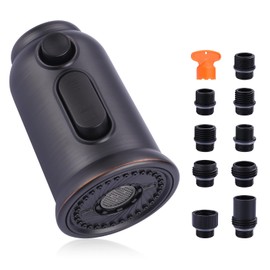 ALEASHA Pull Down Kitchen Faucet Spray Head Replacement, 3-Function Kitchen Sink Spray Nozzle with 9 Adapter Kit, Sprayer Head for Kitchen Faucet