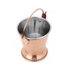 Zap Impex Hammered Steel Copper Bucket for Serving Dishes, Crockery,
