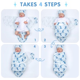 Reborn Baby Doll Accessories 16-18 Inch Baby Doll Blue Reborn Newborn Doll Clothes