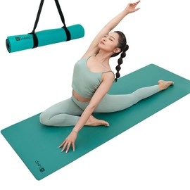 KEEP Professional Yoga Mat for Women and Men, 5mm Non-Slip Natural Rubber for Superior Grip, Eco-Friendly, Lightweight 74"x26" Exercise Mat for Pilates, and Fitness Workouts,Green