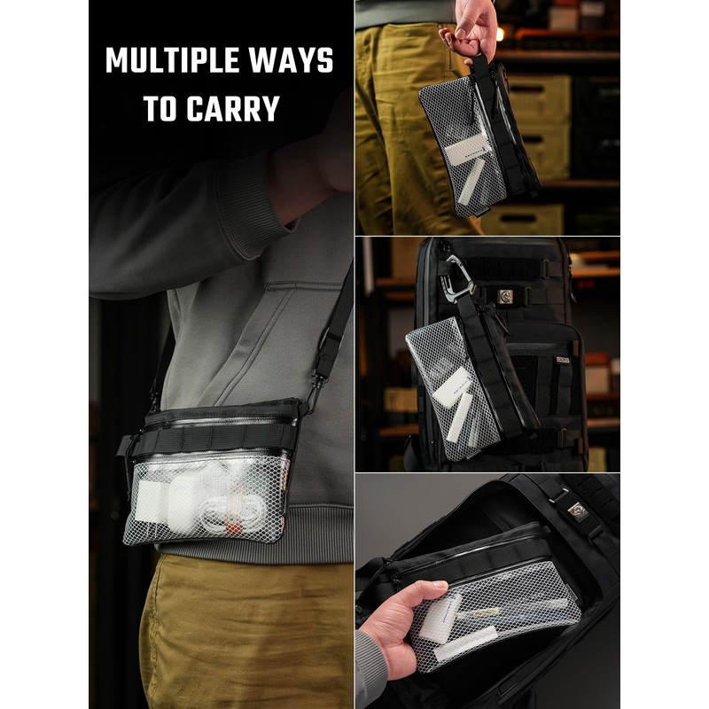 TACTICAL_GEEK Storage EDC Small Bag, Waterproof Nylon Organisation, Multifunctional Utility
