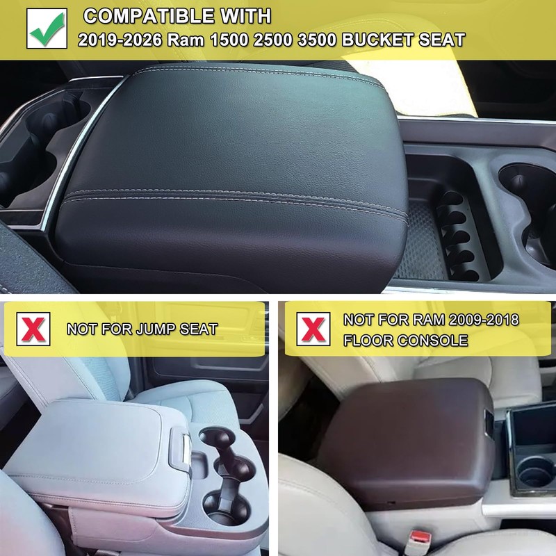 GITOBEHA Center Console Cover Compatible with 2019-2026 Ram 1500 2500