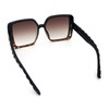 SA106 Womens Oversized Rectangular Designer Fashion Classic Mod Sunglasses Black