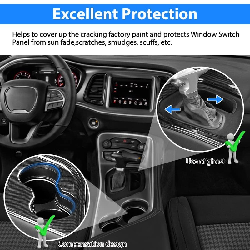 Karltys Gear Shift Panel Trim Cover for 2015-2024 2025+ Dodge