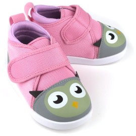 ikiki - Zapatos chirriantes para niños pequeños con interruptor de encendido y apagado, versión 2-2025, Pink Owl V2, 12 MX Niño