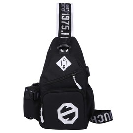 Honesty Mouse One-Shoulder Bag, Crossbody Bag, Multi-functional, Backpack, 11: Black (with USB)