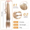 VOPPIS Long Braided Ponytail Extension 30 Inch Pre stretched Braiding