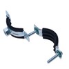 38-46 mm Pipe Clamp with Black Rubber Lining, Two-Part Pipe