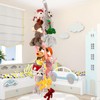 Mezrkuwr Pink Hanging Stuffed Toy Holder with 20 Metal Clips,
