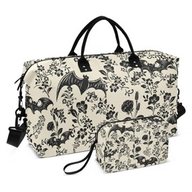 XUWU Goth Bat Quilted Travel Bags Weekender Duffle Bags