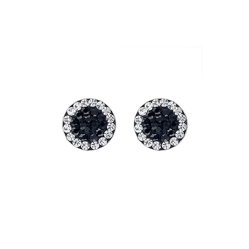 ENTREPLATA 925 Sterling Silver Mosaic Microsetting Earrings for Women Girls