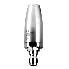 Turbo Nozzle Pressure Washer Tip, SUS 304 Stainless Steel Power Washer Turbo Spray Nozzle with 1/4" Quick Connector for Pressure Washer Surface Cleaner, 3600 PSI 360° Rotating 3.0 Orifice 4.0 GPM