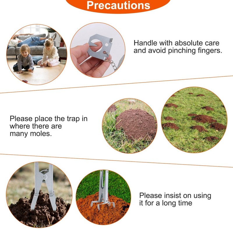 iMounTEK Easy Setup Mole Traps 4Pack Reusable Mole Control with