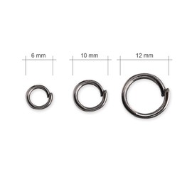 10mm Open Jump Rings, Metal Jewellery Making Findings Connector Rings, Black
