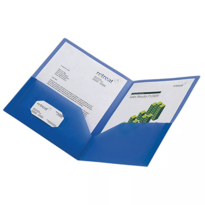 Office Depot® Brand School-Grade 2-Pocket Poly Folder, Letter Size, Blue