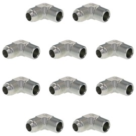 HYDRAULICS DIRECT | 2501-08-08-HD-PK1090° Elbow 1/2" Male JIC x 1/2" NPTF Male | Hydraulic JIC Elbow Fittings