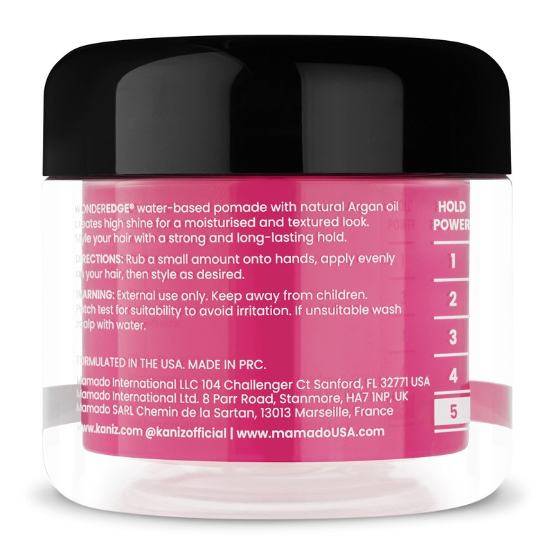 Kaniz Wonder Edge Raspberry water based pomade 120 ml, pink