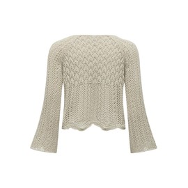 ONLY Women's Onlnola Life KNT Noos 3/4 Pullover Sweater, Feather Gray, S