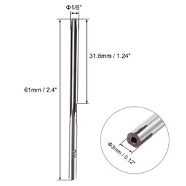 uxcell 1/8" Hand Reamer H8 Accuracy Alloy Tool Steel 6 Flutes Straight Shank Milling Cutter Tool