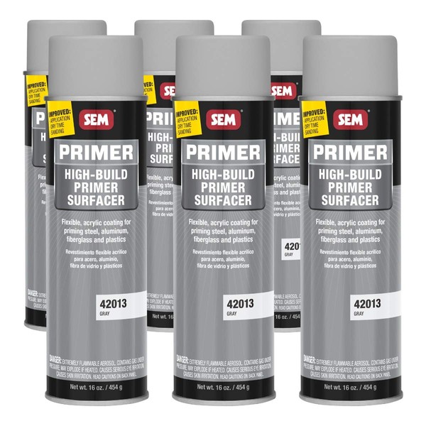 SEM High-Build Primer Surfacer Gray 16 oz. (6/Pack)