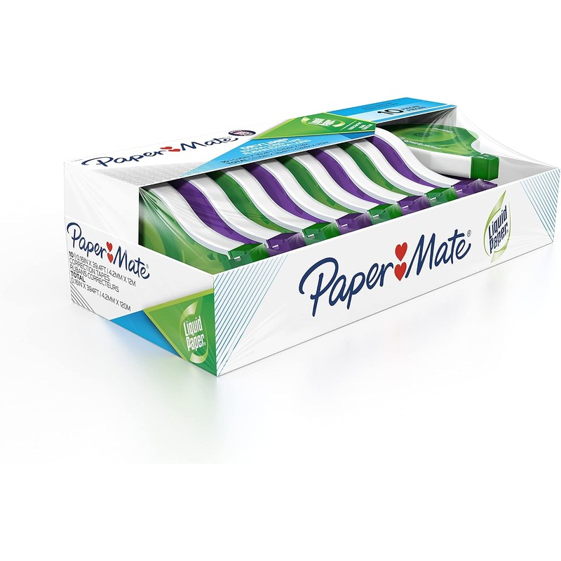 Liquid Paper Dryline Correction Tape, 1/5 inch by 472-inch, 10-Pack