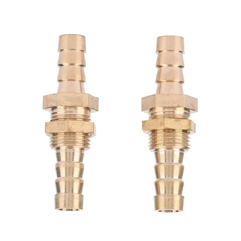 Brass Bulkhead Fitting 2 Pieces Hose Nozzle Brass Bulkhead Fitting