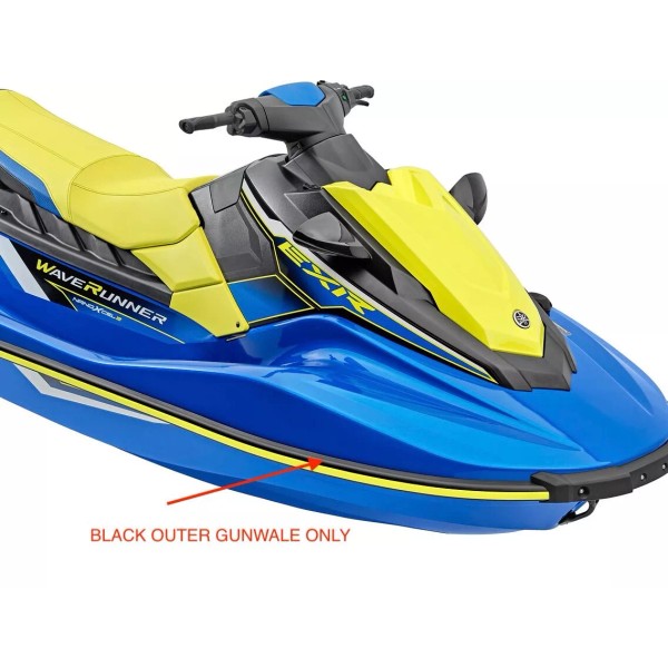 Yamaha 2017+ EX EXR Side-Gunwale BLACK Outer Bumper ONLY F3Y-U2512-03-0