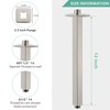 Voolan Shower Arm with Flange, Ceiling Mounted Fixed Shower Pipe,