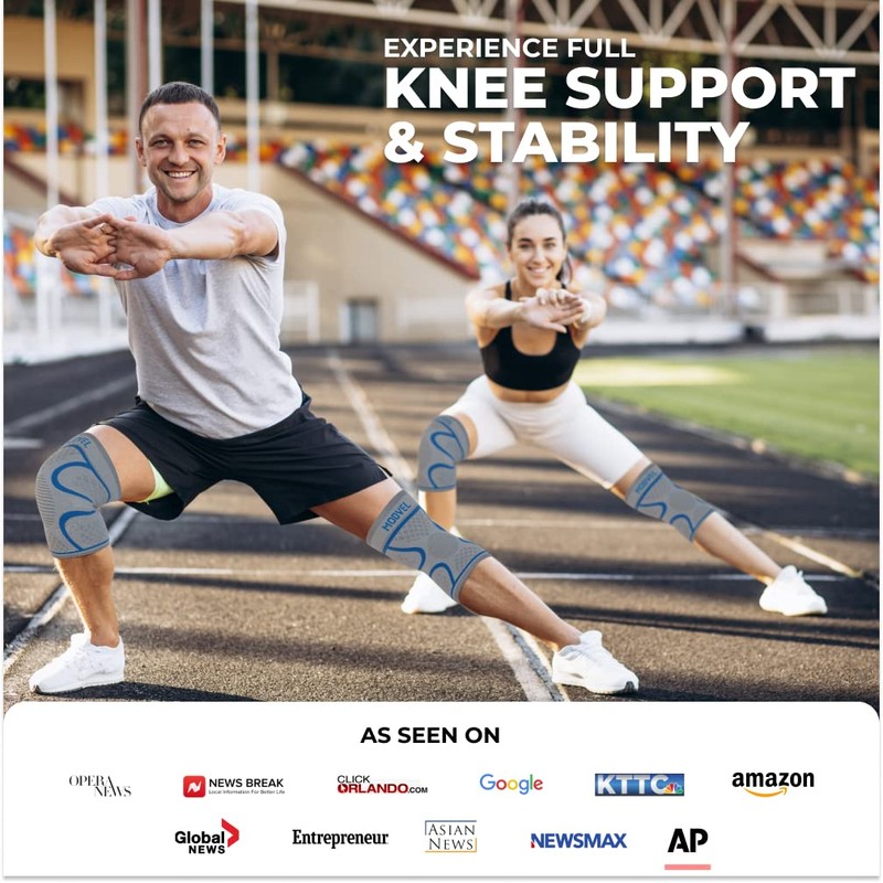 MODVEL Knee Support Set for Men and Women, Breathable Knee