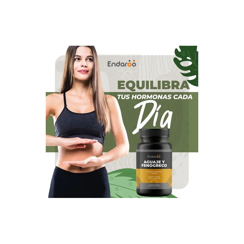 Aguaje y Fenogreco Endaroo 100 Cápsulas Suplemento Alimenticio Nutricional
